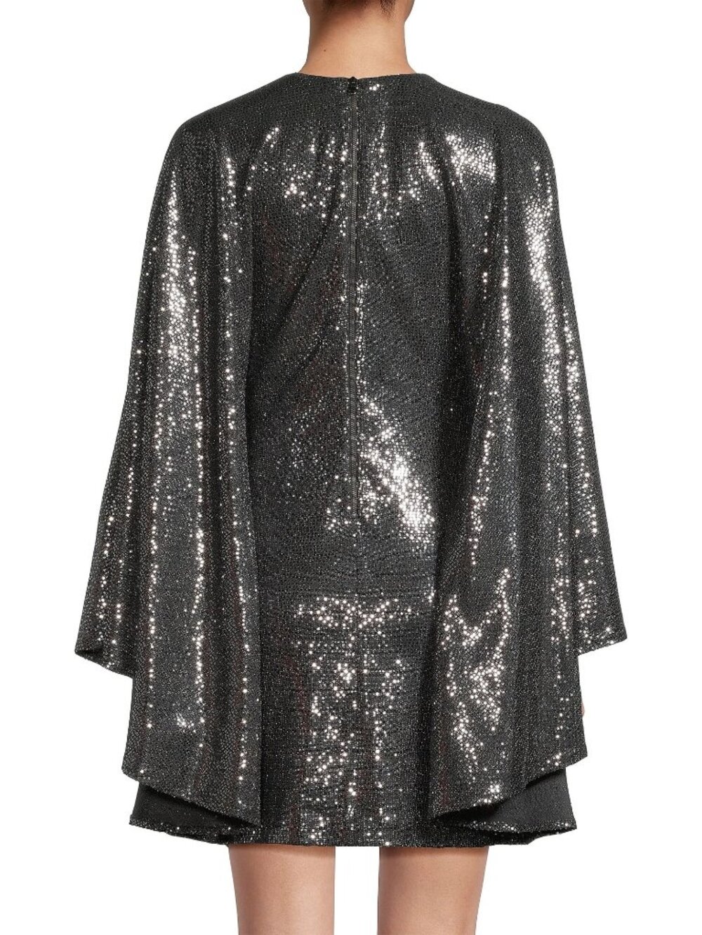 One33 Social Shimmer Circle Minidress Silver Size 00 New With Tag - Picture 2 of 7